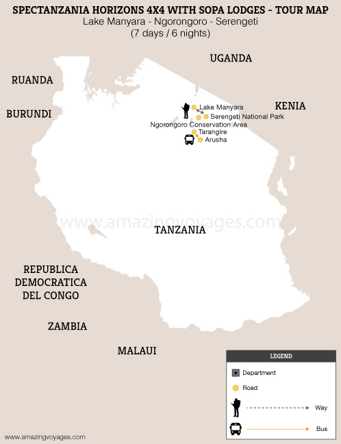 Tanzania Horizons 4x4 with Sopa Lodges