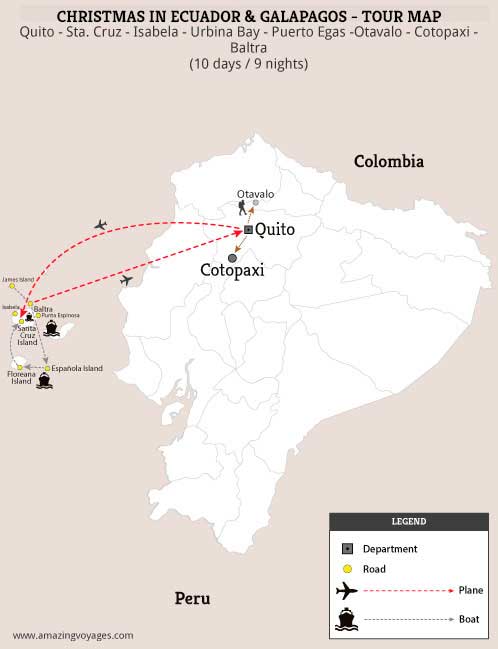 Christmas in Ecuador & Galapagos 2024 --- 4 days