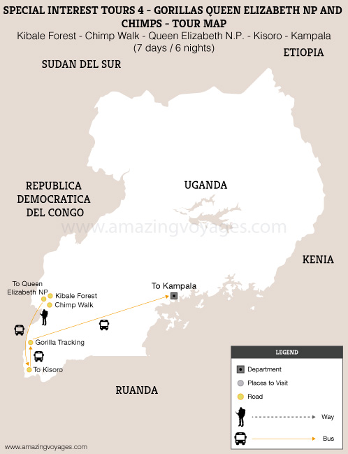 Special Interest Tours 4 - Gorillas Queen Elizabeth NP and Chimps