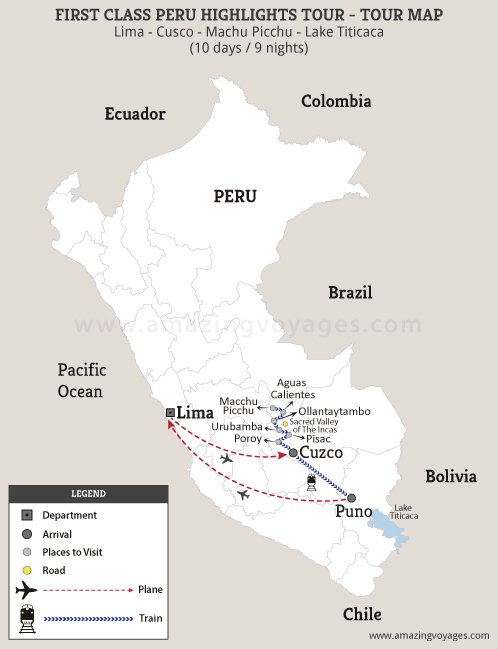 First Class Peru Highlights Tour